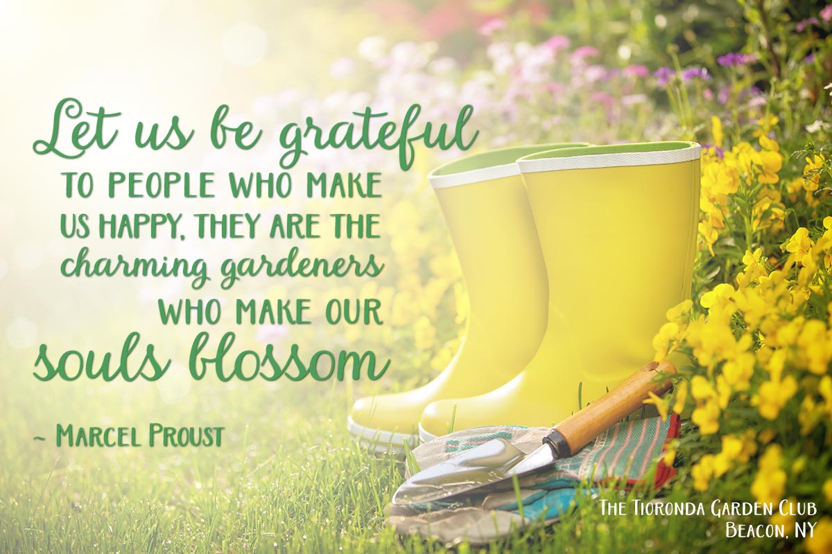 Let Us Be Grateful | Tioronda Garden Club | Beacon NY